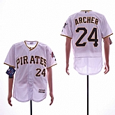 Pirates 24 Chris Archer White Flexbase Jersey Dzhi,baseball caps,new era cap wholesale,wholesale hats